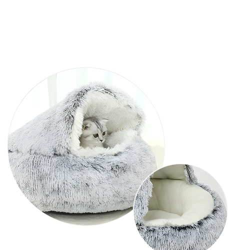 CozyNook Plush Fluffy Dog and Cats Round Bed